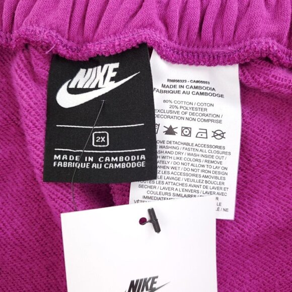 Nike Air Fleece Jogger Sweatpants Pockets Plus Size Pink Fuschia Women's 2X NWT - Picture 4 of 10